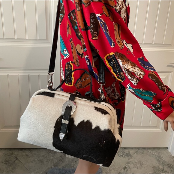 Beautiful Circle Y of Yoakam Cowhide purse. Handmade NWOT - Picture 3 of 14